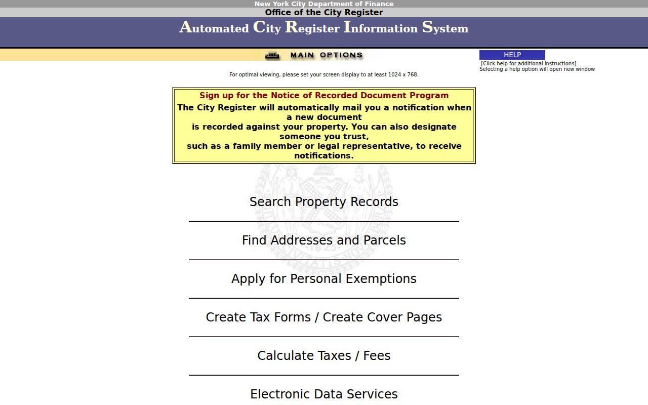 Brooklyn residents directory ACRIS deed index