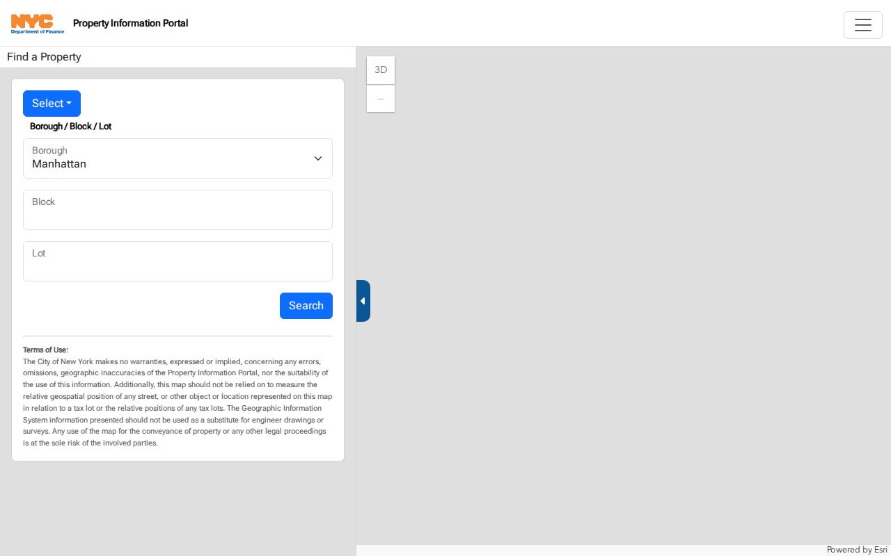 Brooklyn residents directory property search form