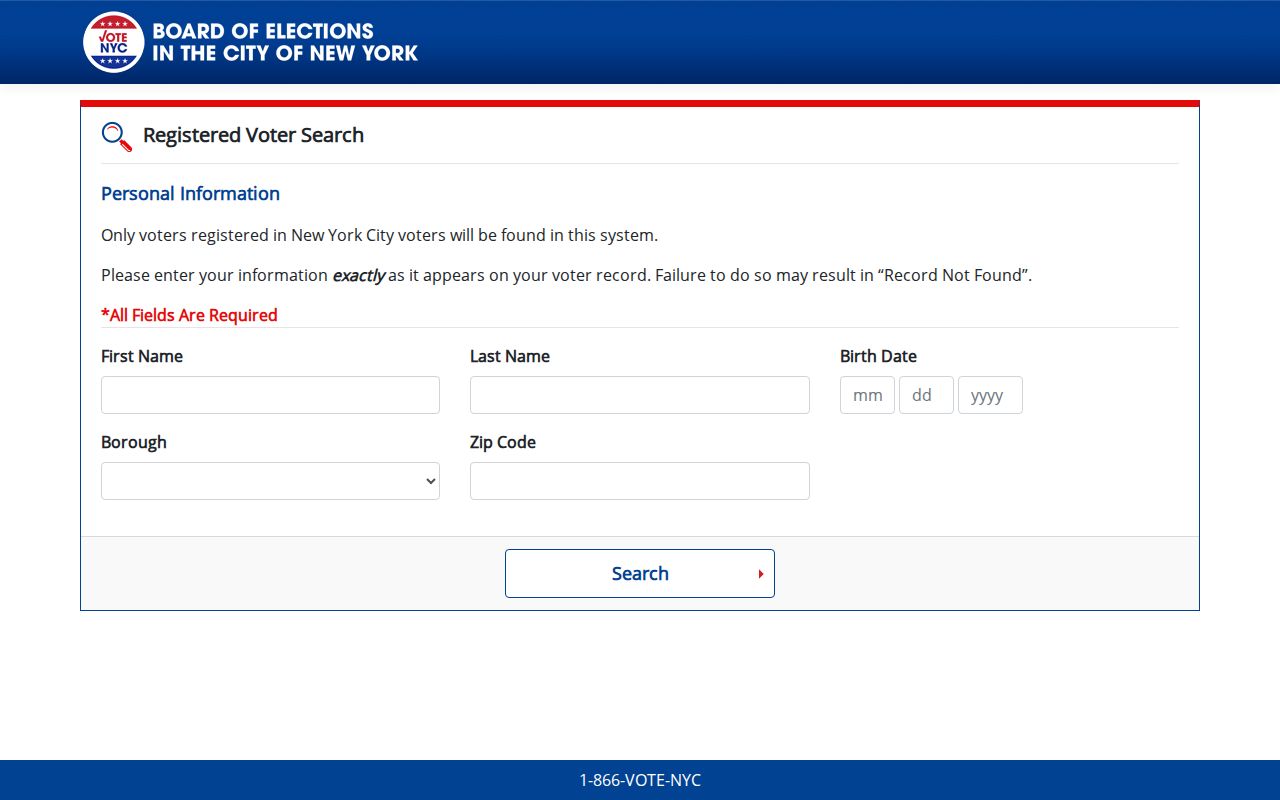 Brooklyn residents directory voter lookup fields